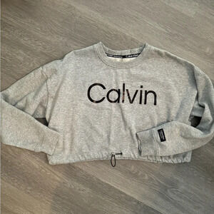 Calvin Klein Performance Crop Sweatshirt with tie - Size XL